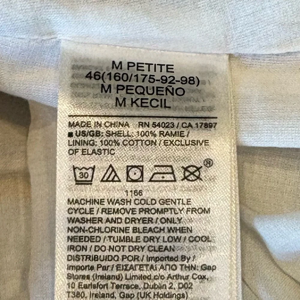 Banana Republic Floral Artsy  Empire Balloon Sleeves Waist Ramie Short Dress MP - Picture 8 of 9